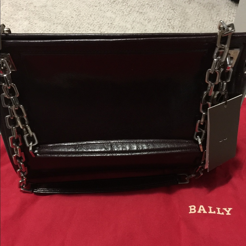 Bally black leather purse handbag